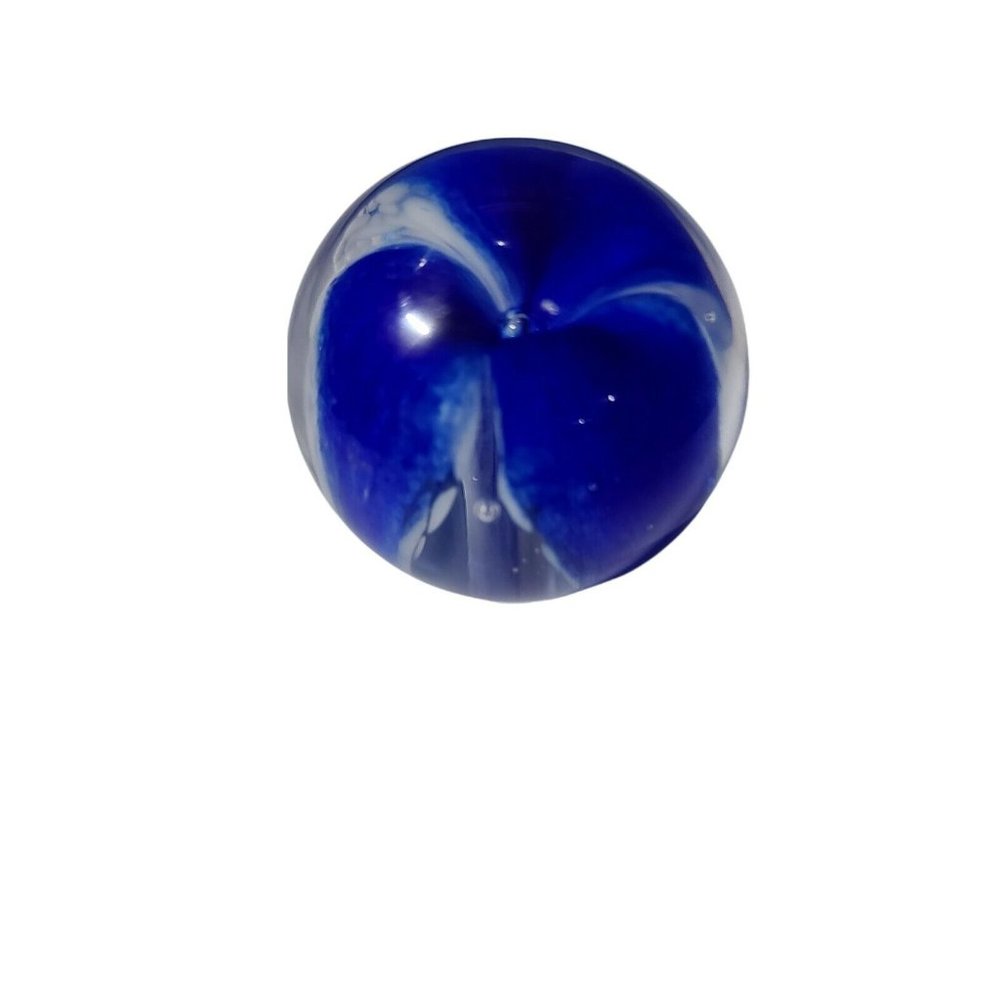 GES 99 Paper Weight Color Swirl blue and white